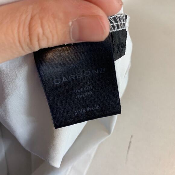 Carbon38 Tank Top Womens XS Extra Small Off White Mock Smooth Sleeveless Cropped - Picture 11 of 13